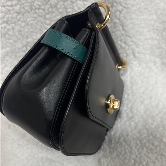 Coach Saddle Black and green ostrich Women's Bag - Picture 5 of 7